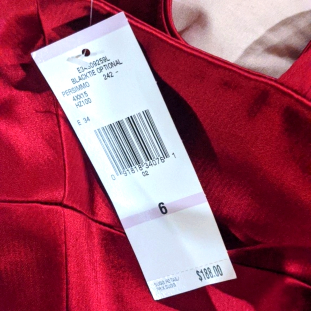 RARE NEW Jones New York Red Silk Poly Blend Dress - with tag! - Picture 8 of 9